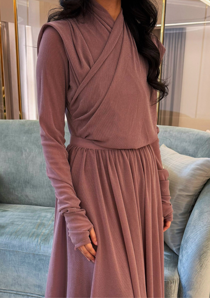 Draped Midi Set - Pink