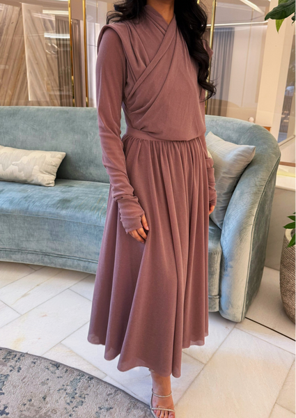 Draped Midi Set - Pink